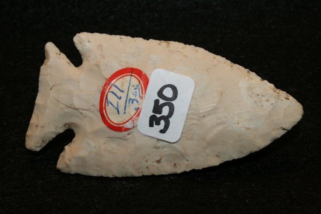 Burlington Chert Archaic Diagonal Notch Point: 3” Burlington Chert Archaic Diagonal Notch Point – Ill. from the Kurt Rausch Coll.