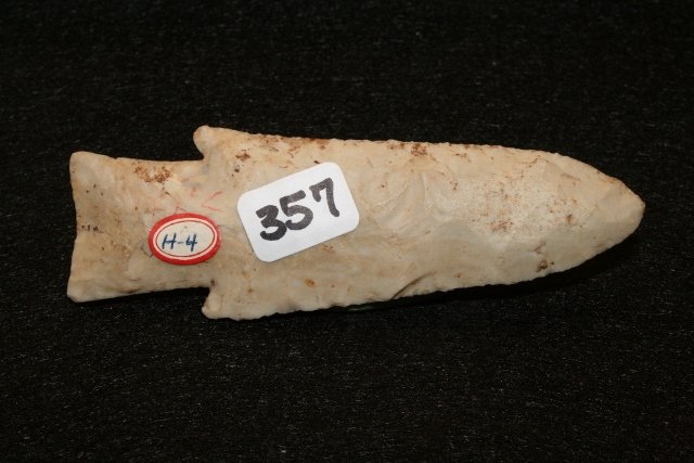Burlington Chert Hardin Point: 4” Burlington Chert Hardin Point – St. Clair Co. Ill. from the Kurt Rausch Coll.