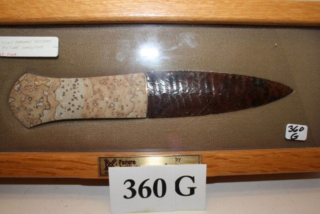 Cased Custom Made Obsidian Dagger: Cased Custom Made Obsidian Dagger by Dale Cannon 9 ½” long