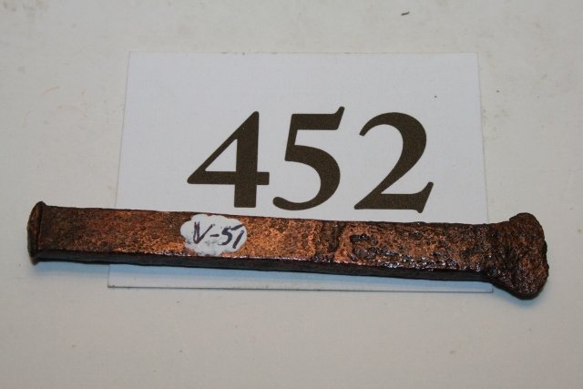 2 5/8” Copper Chisel Probe: 2 5/8” Copper Chisel Probe, Surgical, Inca, Peru from the Oppenheim – Cranfill Coll.