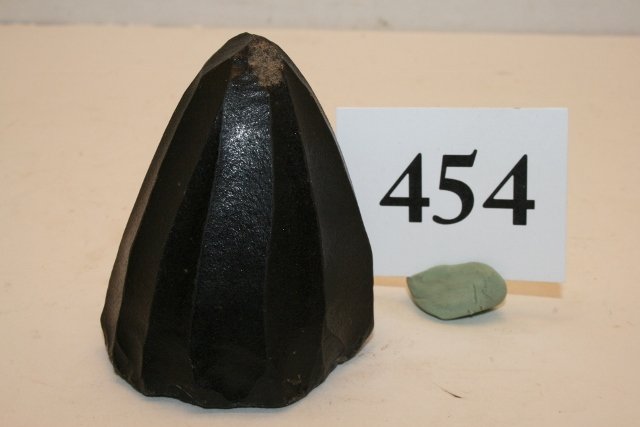 2 ½” x 2 ¼” Obsidian Core: 2 ½” x 2 ¼” Obsidian Core, Guatemala from the Oppenheim – Cranfill Coll.