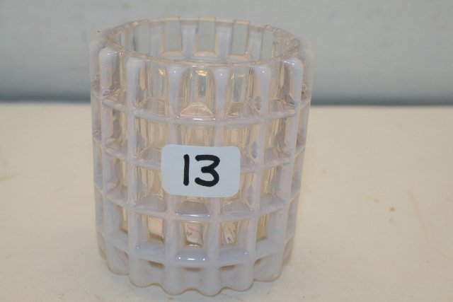 Tiffin White Beatty Waffle Toothpick Holder: Tiffin White Beatty Waffle Toothpick Holder