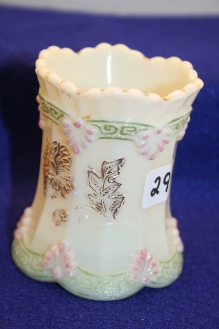 Custard Chrysanthemum Sprig Toothpick Holder: Custard Chrysanthemum Sprig Toothpick Holder
