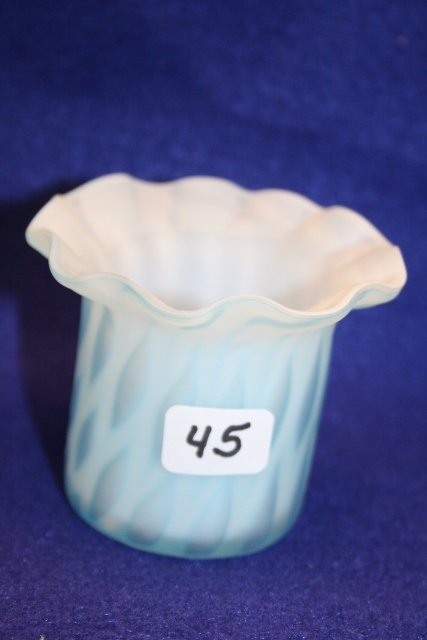 Mother of Pearl Satin Toothpick Holder: Murano Blue Mother of Pearl Satin Toothpick Holder
