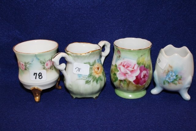 4 China Toothpick Holders: 4 China Toothpick Holders – decorated