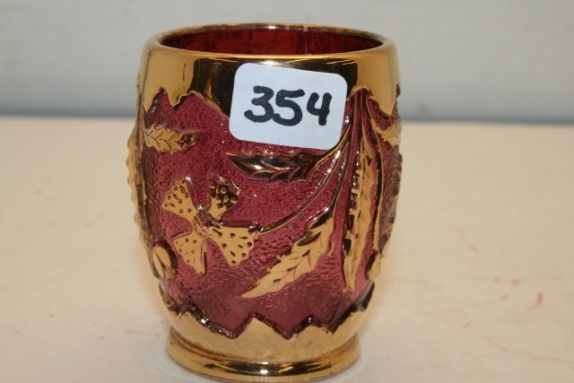 Rose Delaware Toothpick Holder: Rose Delaware Toothpick Holder – Gold Highlights