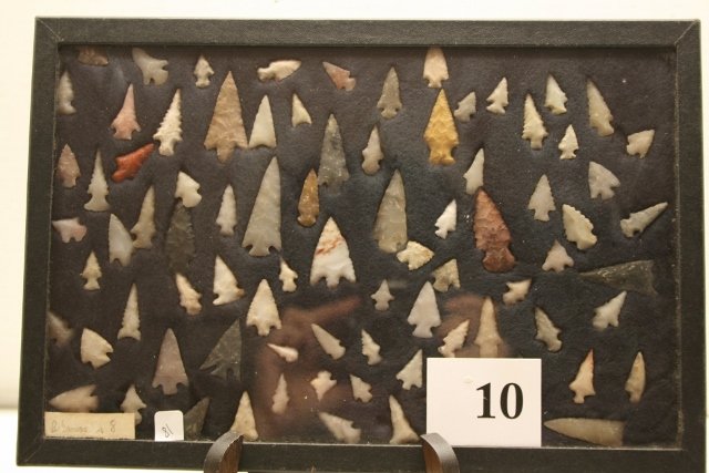 80 Points: Group of over 80 Points – Arkansas, largest 1 7/8” Engelder’s Inventory Reads “ 85 Arkansas War Points from Fisher- Fowler Mound Site – Value $8.50