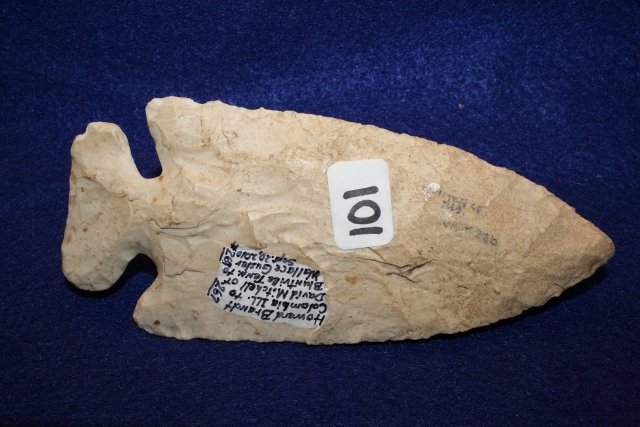 Thebes Point, Burlington Chert: 5” Thebes Point, Burlington Chert, Calhoun Co. Ill., Brandt – Mitchell Coll. Wallace Gusler Coll.