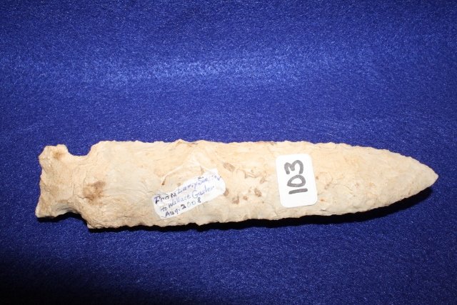 Osceola Point Burlington Chert: 6” Osceola Point Burlington Chert, Simpson Coll. Wallace Gusler Coll.