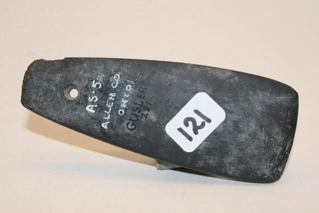 Slate Pendant: 3 ¾” Slate Pendant, Allen Co. Ohio – ding near top at side Wallace Gusler Coll.