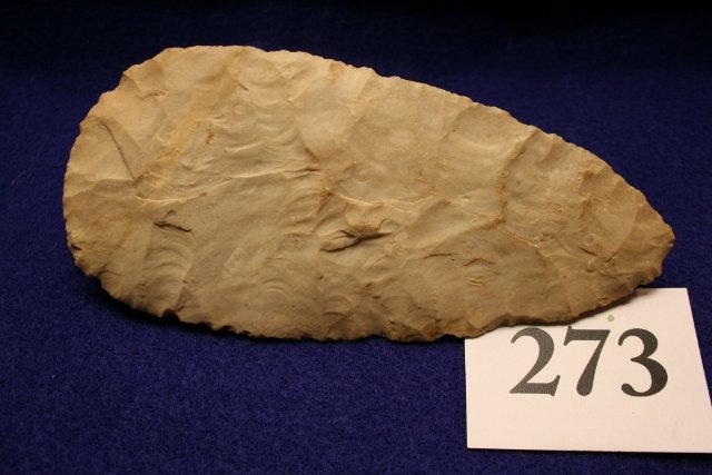 5 ½” Burlington Chert Blade: 5 ½” Burlington Chert Blade – a few small dings but nice – Indiana