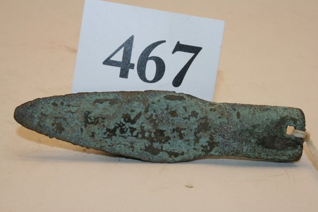 4” Socketed Spear: 4” Socketed Spear Perforated Ex. Hemple – Weeks Coll.