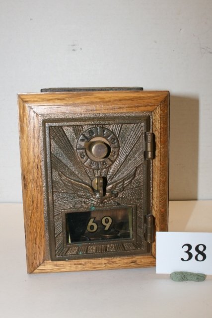 Post Office Door Bank: Post Office Door Bank – have combination – nice brass plate on top