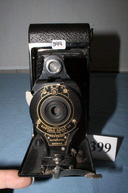 Eastman Kodak Autographic Brownie camera: 8” Eastman Kodak Autographic Brownie camera with telescoping lens