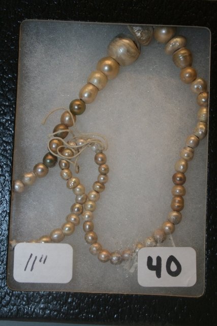Strand Assorted Small – Large Pearl Beads: 11” Strand Assorted Small – Large Pearl Beads – Temple Mound