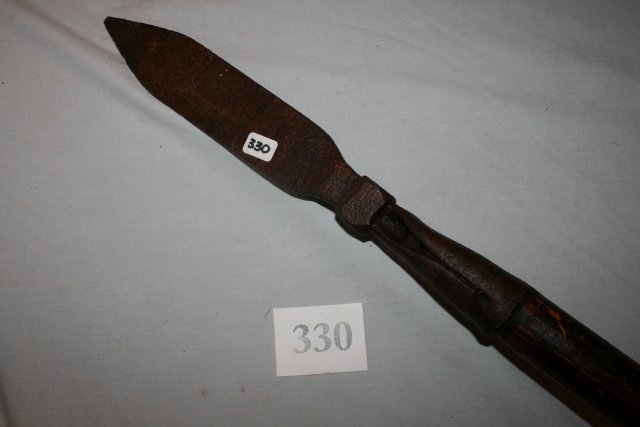77” Pike with a 12 ½” Spear: 77” Pike with a 12 ½” Spear, has metal covering on bottom end, very early