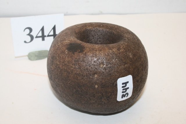 Stone Mace Head: 3” x 2” Stone Mace Head Made of Quartzite – well made, Central America