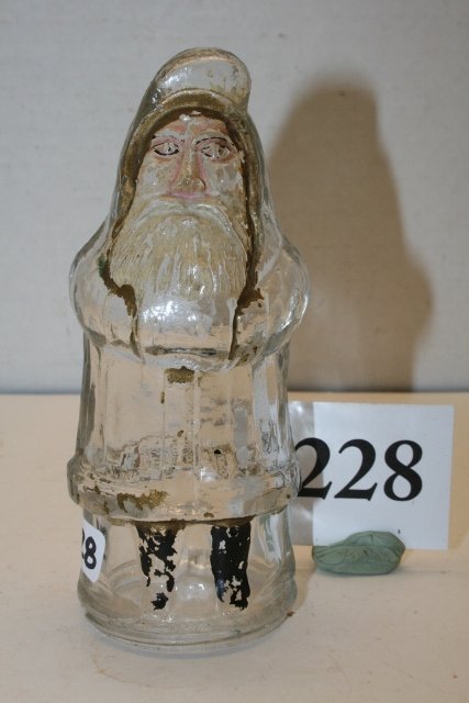 Santa Claus in banded cloak: Santa Claus in banded cloak, no closure, 10% paint, chips on base