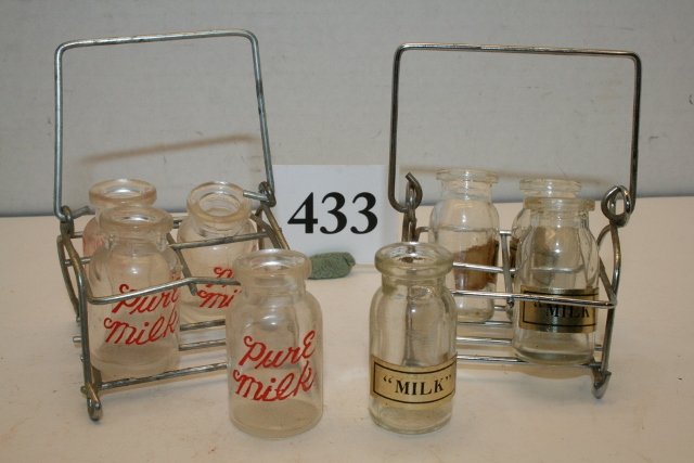 Lot consisting of 2 Milk Bottle Carriers: Lot consisting of 2 Milk Bottle Carriers
