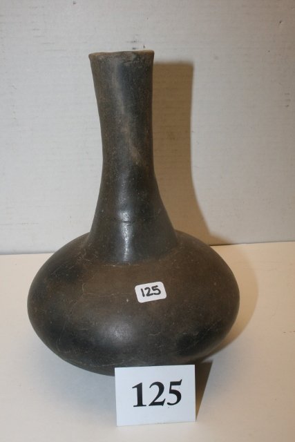 Long Neck Water Bottle: 6 ¼” x 9” Long Neck Water Bottle, Mississippian – Broke & Glued & Restored
