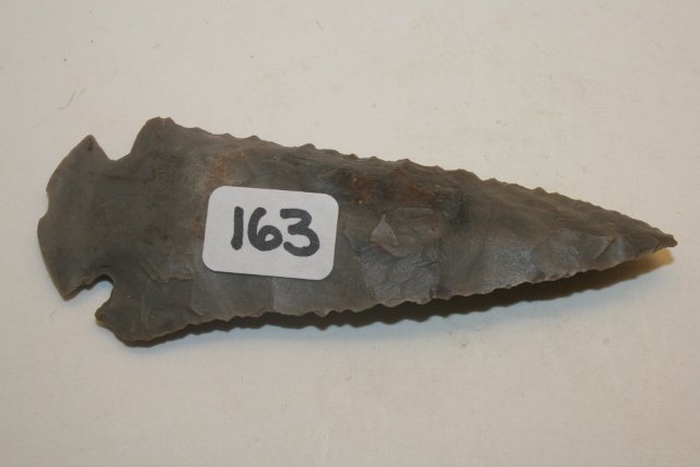 Hornstone Notched Base Dovetail Point: 3 ¾” Hornstone Notched Base Dovetail Point - #2045 in Steele’s Catalog purchased from Elchert in 1960