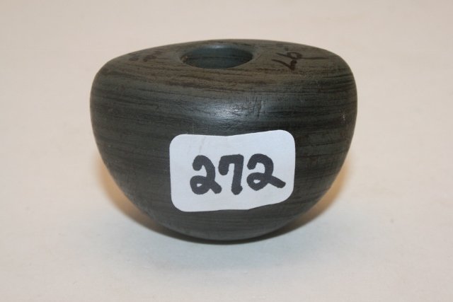 Banded Slate Ball Bannerstone: 1 ¾” Banded Slate Ball Bannerstone – Lima, Allen Co. Ohio – Ex. Herb Lenhort Coll.