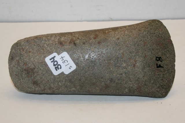 Hardstone Flare Bit Celt: 6 3/8” Hardstone Flare Bit Celt, found Emma La Grange Co. Indiana – Ex. Rouch Coll.