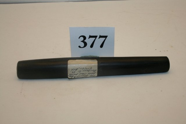 Cannal Coal Bar Amulet: 6 ½” Cannal Coal Bar Amulet, One Hole broke out found Bear Cave Mound Buchanan Co. Va. 1.10.30