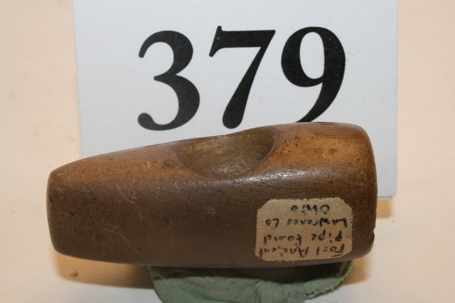 Pipestone Fort Ancient Pipe: 1 7/8” Pipestone Fort Ancient Pipe, Lawrence Co. Ohio