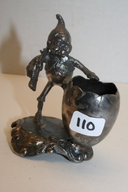 Pairpoint Quadruple Silver Plate Brownie Toothpick: Pairpoint Quadruple Silver Plate Brownie Toothpick Holder