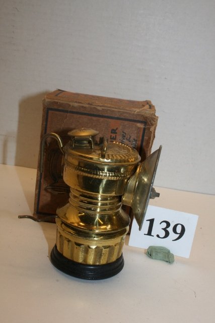 Guys Dropper Carbide Miners Lamp by Phanklin Mfg. Co.: Guys Dropper Carbide Miners Lamp by Phanklin Mfg. Co. Springfield Ill. – Original box – never used