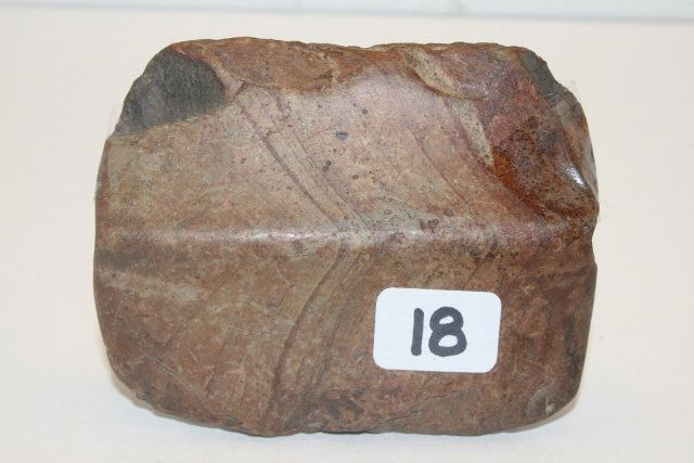 Salvaged Wing Bannerstone: 3” Salvaged Wing Bannerstone Banded Slate – Summit Co. Ohio – with info attached – Bennett C.O.A.