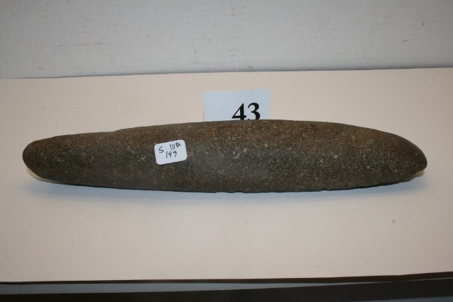 Gouge, Hardstone: 10 5/8” Gouge, Hardstone, Mass. Ex. Harold Navratti Coll., Bennett C.O.A.