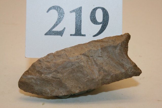 Fluted Clovis Point: 2 3/8” Fluted Clovis Point – Coshocton Chert, Paulding Co. Ohio – Partain- Jackson C.O.A.