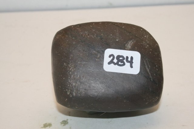 Red Banded Slate Prismodial Bannerstone: 2 ¼” Red Banded Slate Partial Drilled Prismodial Bannerstone – Clermont Co. Ohio