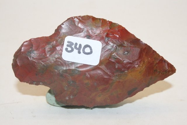 Jasper Heavy Archaic Knife: 3 3/8” Multi Colored Jasper Heavy Archaic Knife – Western U.S. Bennett C.O.A.