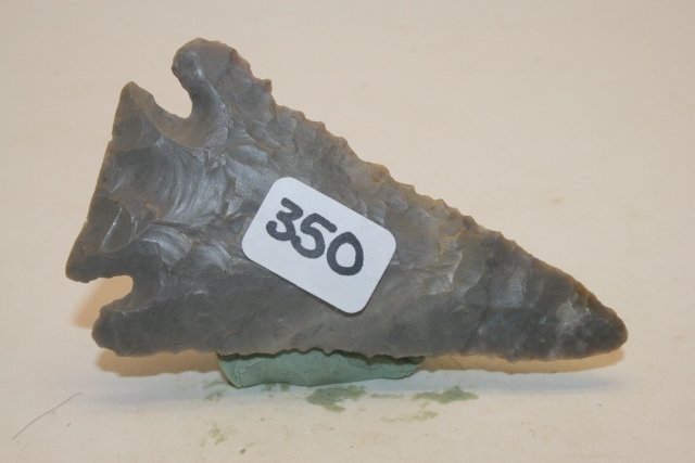 Hornstone Lost Lake Bevel Point: 3 1/8” Hornstone Lost Lake Bevel Point, Logan Co. Kentucky – Ex. Davis Coll., Bennett C.O.A.