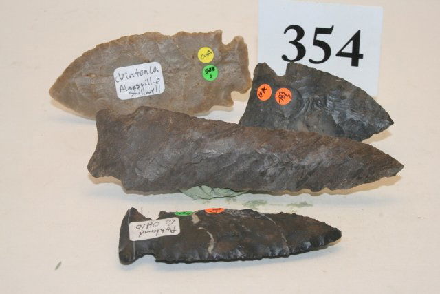 4 Ohio Points: 4 Ohio Points – all with Bennett C.O.A.’s – largest 4 5/16”