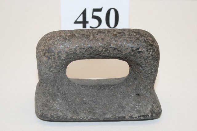 Hardstone Handled Mayan Pottery Smoother: 3” Hardstone Handled Mayan Pottery Smoother, Meso – American