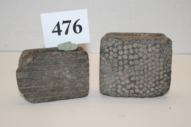 2 Mayan Bark Beaters: 2 Mayan Bark Beaters – largest 3 ¼” long – Rare Dotted Bottom