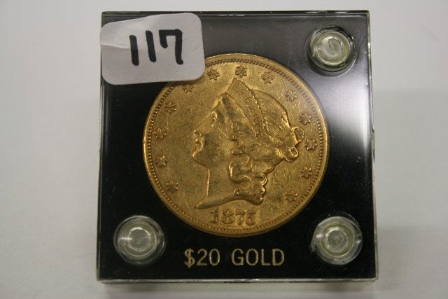 1875 CC US Gold $20 Double Eagle (1 of 3)