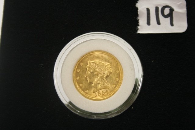 1854-P US Gold $2 ½ Quarter Eagle (1 of 3)