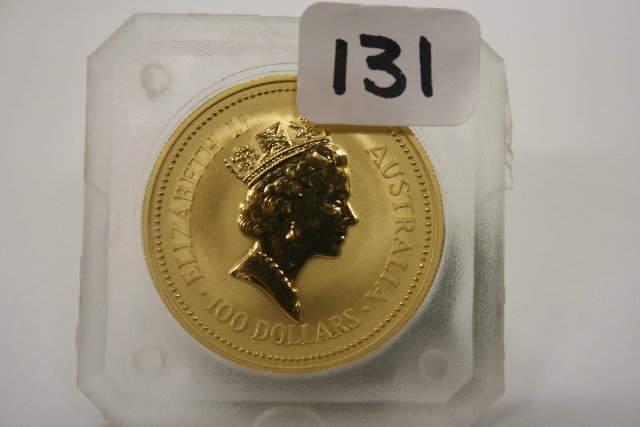 Australian 1990 1 oz. .999 Gold $100 Dollar Coin (1 of 2)