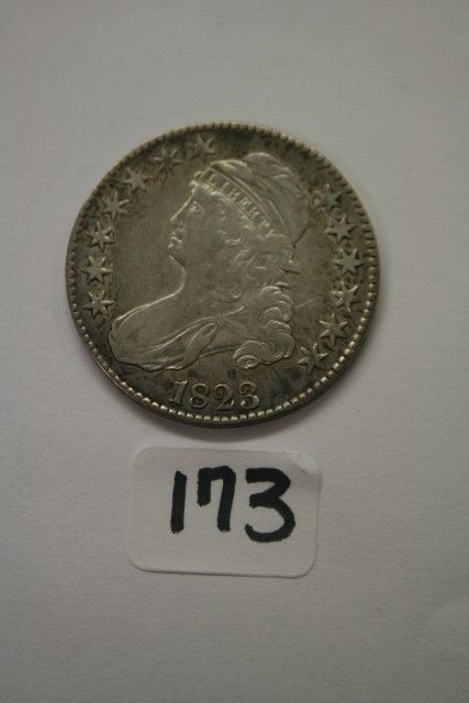 1823 Broken 3 Capped Bust Half Dollar (1 of 2)