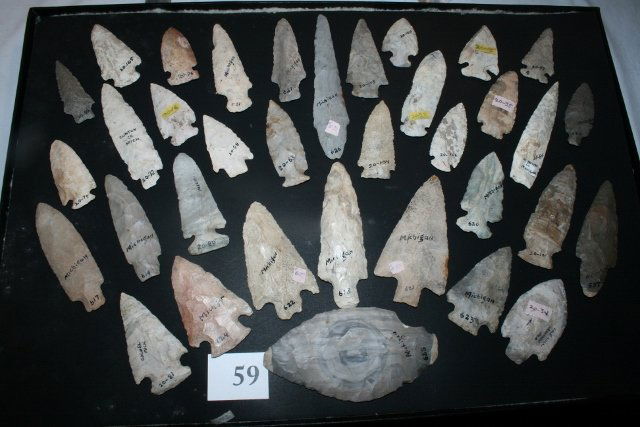 35 Large Flint Points (1 of 3)