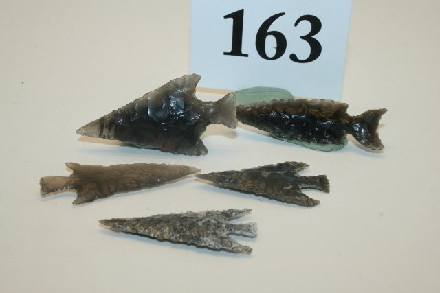 Five Nice Obsidian Points (1 of 1)
