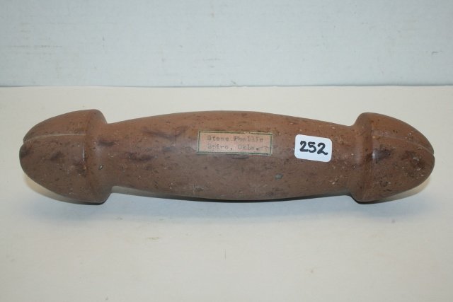 Carved Stone Phalic Form: Sale Highlite! Gigantic 8 ½” Carved Stone Phalic Form, Old Tag Reads Spiro, Oklahoma – good polish