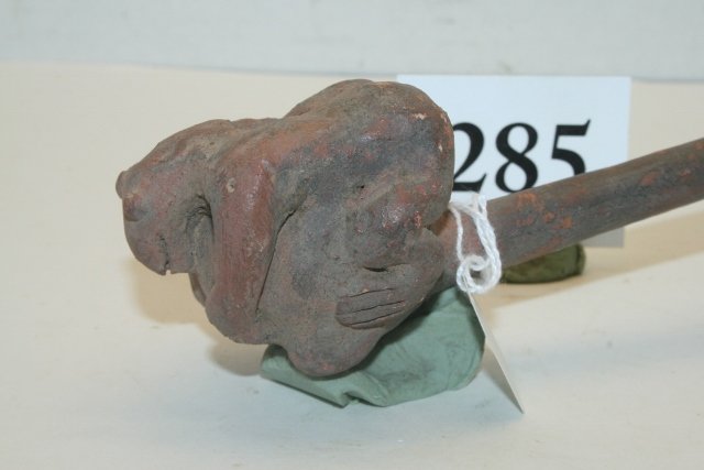 Clay Cherokee Frog Effigy Pipe (1 of 3)