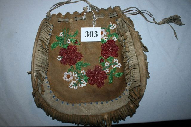 Beaded Two Sides Drawstring Bag (1 of 2)