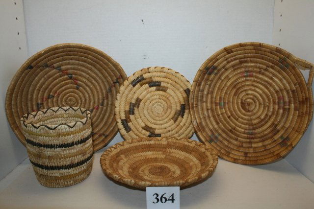 2 Eskimo Trays, Papago Basket (1 of 1)